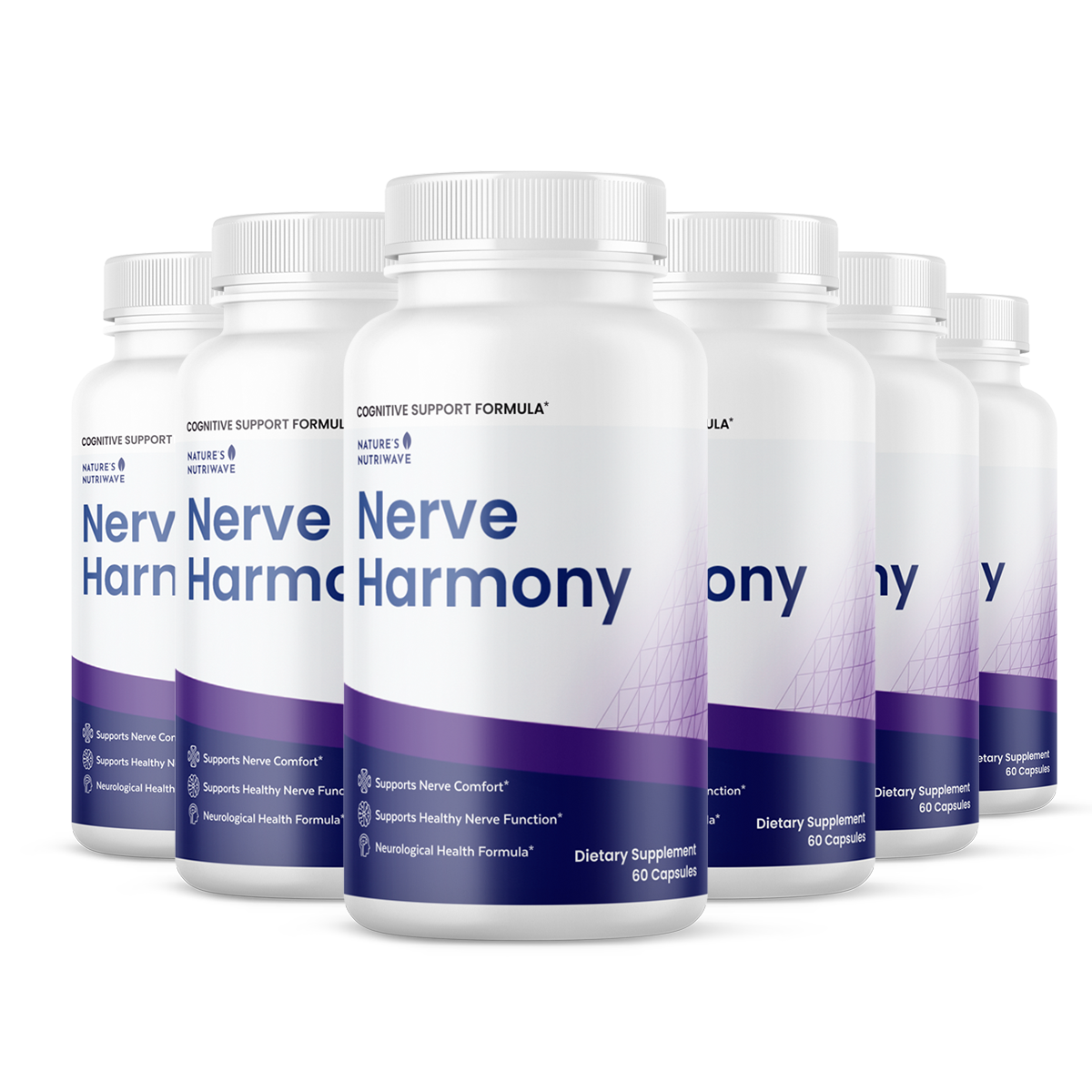 NerveHarmony® 6 bottle pack — 180-day nerve and cognitive support supply